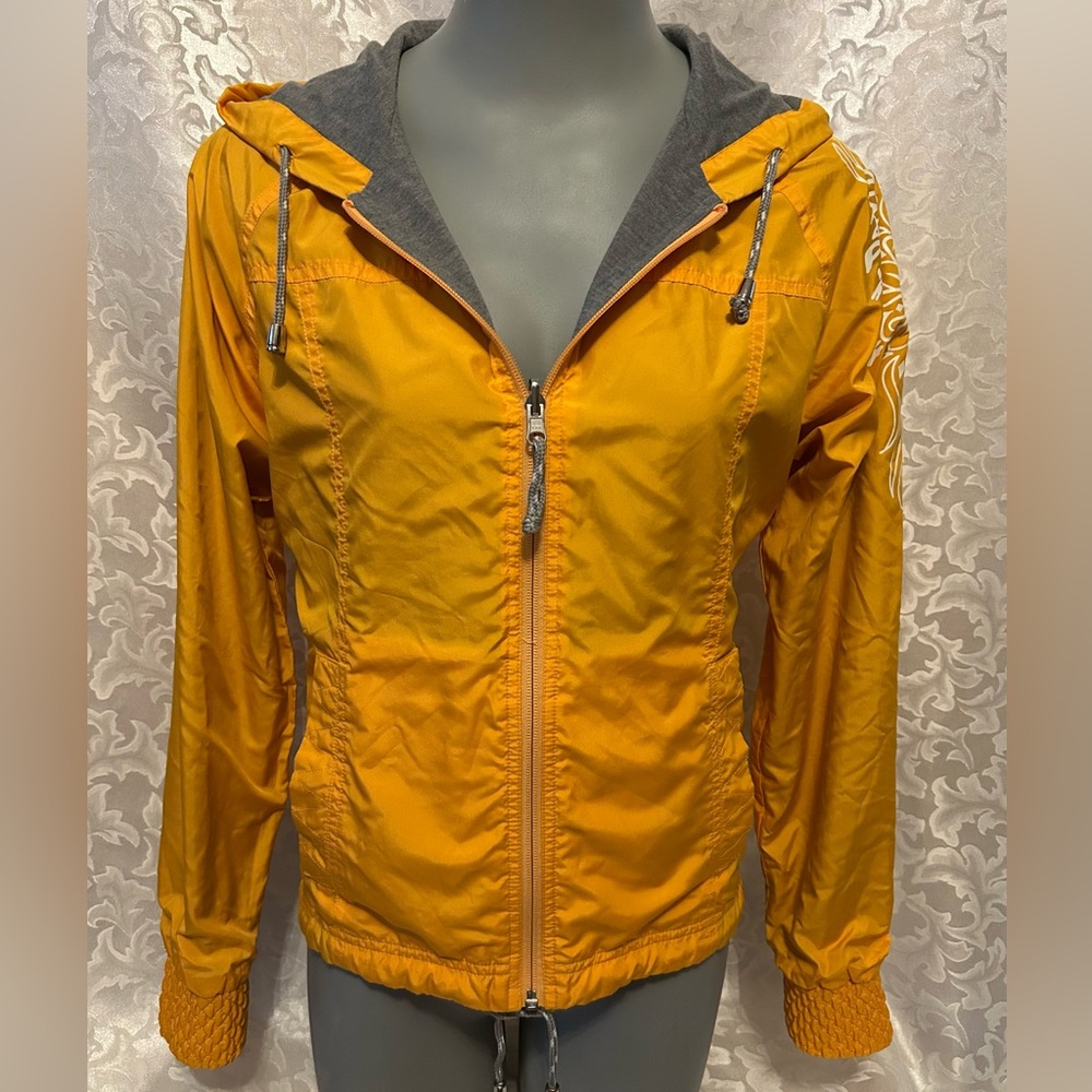 Harley-Davidson Women’s Reversible Jacket, Size S, Bright Yellow and Gray.